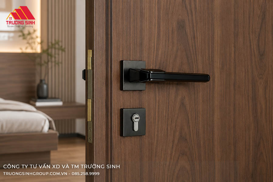 Khóa cửa nhựa Composite phân thể vuông